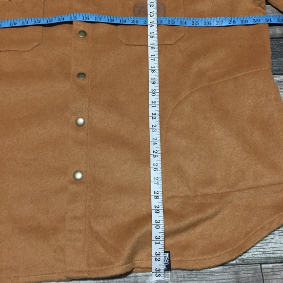 7 Seas Brewing Flannel Shacket Men’s 3XL Tan Snap Button Gig Harbor Tacoma - Picture 2 of 10